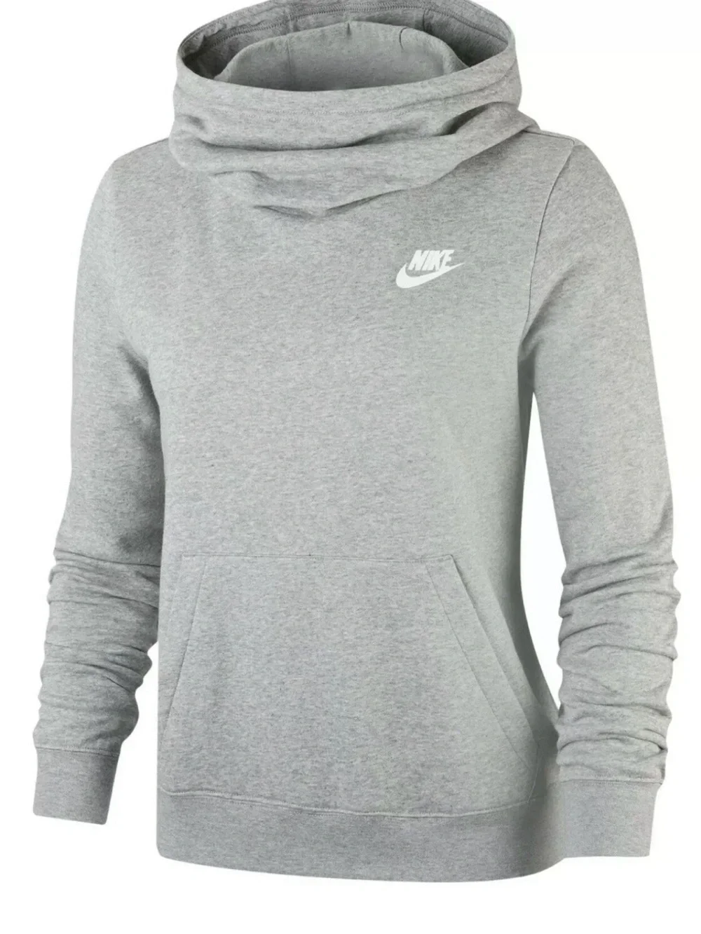 Nike Women's Funnel Neck Hoodie, XL, Grey, Pullover 0057